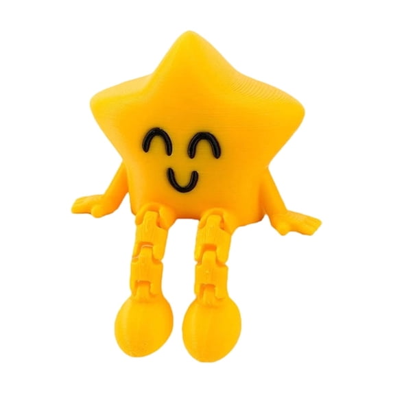 Cute Weather Series Sitting Figurines Moon Sun Star Cloud, 3D Printed Desktop Decor Cartoon Ornaments Creative Gift Set B