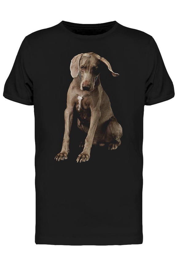 Cute Weimaraner: Sitting T-Shirt Men -Image by Shutterstock, Male Large