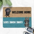 thumbnail image 1 of Cute Welcome Home Doormat – “Welcome Home / Come Home Safe” Reversible Message Mat with Playful Pup – Indoor Outdoor Entry Rug for Dog Lovers, 1 of 4