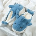 thumbnail image 1 of Cute Whale Cotton Slippers Female Couple Winter Couple Indoor Home Men's Winter Cartoon Warm Wool Soft Non-slip Slippers (A,40-41), 1 of 5