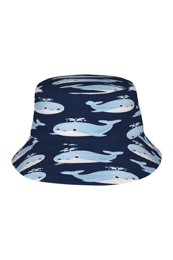 Cute Whale Ocean Fisherman's Hat Lightweight and Breathable Sun Hat Suitable for Both Men and Women