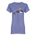 thumbnail image 1 of Cute Whale With Lighthouse Shaped T-Shirt Women -Image by Shutterstock, Female Large, 1 of 2