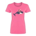 thumbnail image 1 of Cute Whale With Lighthouse Shaped Tee Women's -Image by Shutterstock, 1 of 2