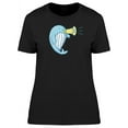 thumbnail image 1 of Cute Whale With Loudspeaker T-Shirt Women -Image by Shutterstock, Female Large, 1 of 2