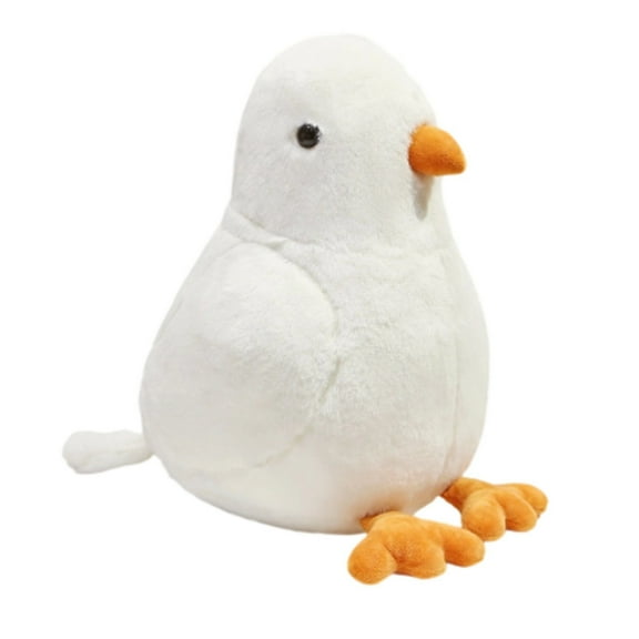Cute White Bird Plush Toy, Adorable Stuffed Animal with Orange Beak & Feet, Super Soft Skin-Friendly Companion for Kids & Adults, Perfect Gift for Bird Lovers & Cute Toy Fans