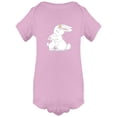 thumbnail image 1 of Cute White Bunnies Bodysuit Infant -Image by Shutterstock,  6 Months, 1 of 2