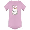 thumbnail image 1 of Cute White Bunny With Glasses Bodysuit Infant -Image by Shutterstock,  24 Months, 1 of 2