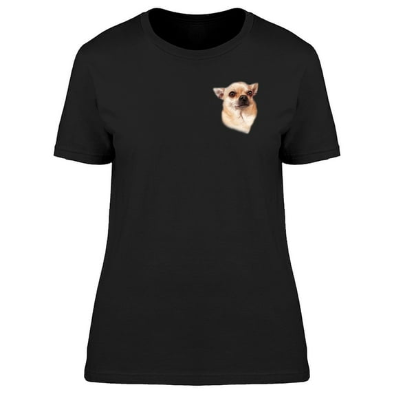 Cute White Chihuahua Pocket Tee Women's -Image by Shutterstock