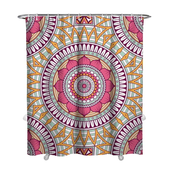 Cute White Daisy Floral Shower Curtain 72x84, Quick-Drying Polyester with Plastic Rings, Vintage Bloom for Aesthetic Bathrooms