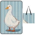 thumbnail image 1 of Cute White Duck Striped Background Outdoor Picnic Blanket, Foldable Waterproof Beach Mat, Portable Beach Blanket for Beach Camping, Hiking, Family Concerts, 1 of 8