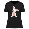 thumbnail image 1 of Cute White Rabbit Cartoon T-Shirt Women -Image by Shutterstock, Female XX-Large, 1 of 2