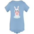 thumbnail image 1 of Cute White Rabbit Design Bodysuit Infant -Image by Shutterstock,  6 Months, 1 of 2