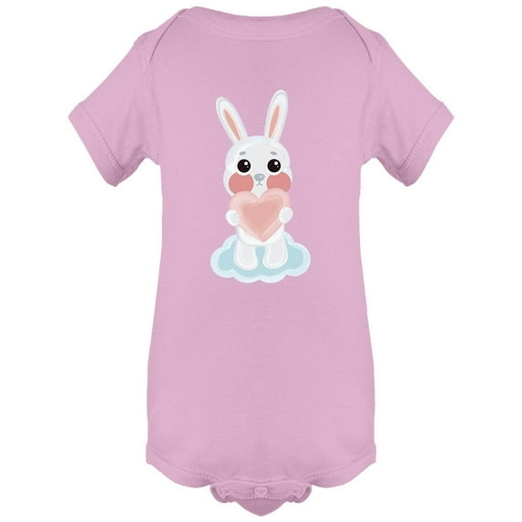 Cute White Rabbit Design Bodysuit Infant -Image by Shutterstock, Newborn
