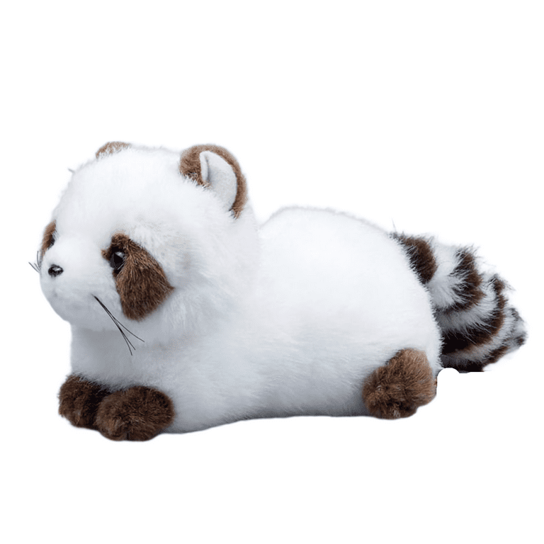 Cute White Raccoon Stuffed Animal Plush Toy, Small Raccoon
