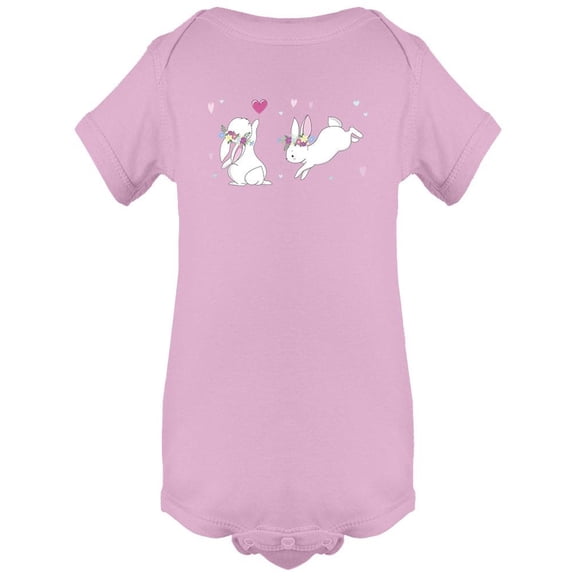 Cute White Romantic Bunny Bodysuit Infant -Image by Shutterstock,  18 Months