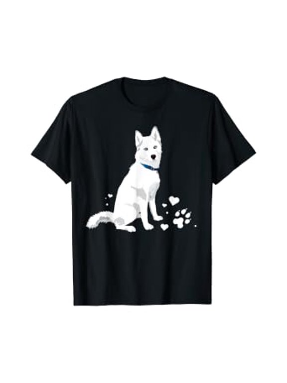 Cute White Siberian Husky - Sweet White Snow Dog T-Shirt