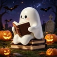 thumbnail image 1 of Cute White Soft Ghost Figurines as Desktop Ornaments, Mini Spooky Statue Decorations for Home Bedrooms, Living Rooms, Wall Shelves and Various Halloween Party Tabletop Layouts, White3, 1 of 4