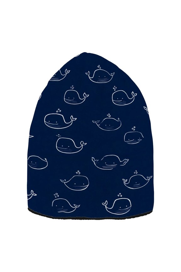 Cute White Whale Beanie Hat Unisex Warm Winter Hat Cap For Women Men Winter Running