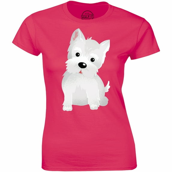 Cute White Yorkie Terrier Dog For Dog Lovers Women's Gift T-Shirt