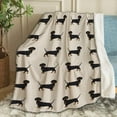 thumbnail image 1 of Cute Wiener Dog Dachshund Throw Blanket Fannel Fleece Super Soft Funny Blanket Travel Throw Blanket for Bed Couch Sofa 40 x 50 Inch for Kid, 1 of 6