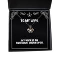 thumbnail image 1 of Cute Wife, My Wife is an Awesome Zookeeper, Wife Crown Pendant Necklace from Husband, 1 of 5