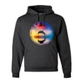 thumbnail image 1 of Cute Wild Dolphin Sunset Lake Fashion Graphic Hoodie Sweatshirt, Heather Black, 3XL, 1 of 1