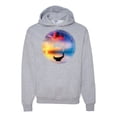 thumbnail image 1 of Cute Wild Dolphin Sunset Lake Fashion Graphic Hoodie Sweatshirt, Heather Grey, 3XL, 1 of 1