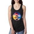 thumbnail image 1 of Cute Wild Dolphin Sunset Lake Fashion Ladies Racerback Tank Top, Black, Small, 1 of 1