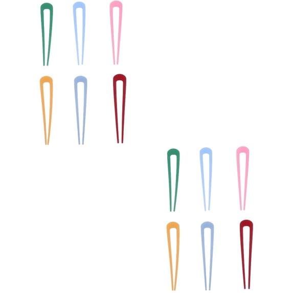 Cute Wild Hairpin 2 Prong Pink Clips Barrettes Jaw Shape U-shaped Hairpins Miss