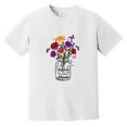 thumbnail image 1 of Cute Wildflower Butterfly Happiness Ninnie Floral Holiday Birthday Gift Comfort Color T-Shirt, Unisex, up to size 4XL, 1 of 4