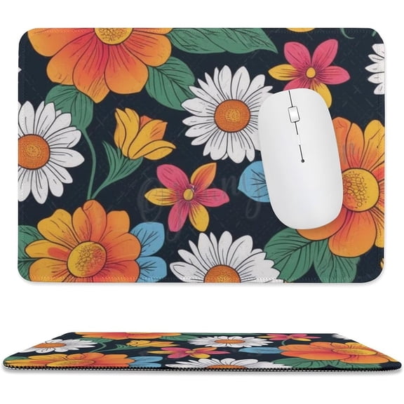 Cute Wildflower Mouse Pad, Floral Flowers Mouse Pad, Spring Flower Desk Decor, Anti Slip Rubber Base Mice pad for Desktop Computer Laptop Office & Home, Gaming Mouse Pads 7.9"x9.8"