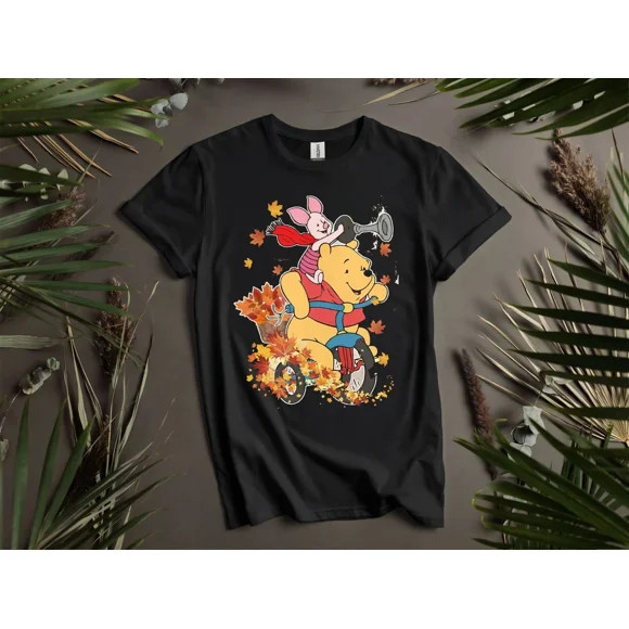 Cute Winnie the Pooh Piglet Autumn T-shirt