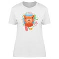 thumbnail image 1 of Cute Winte Floral Dog Doodle T-Shirt Women -Image by Shutterstock, Female Large, 1 of 2