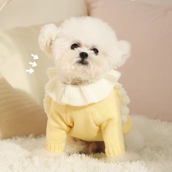Cute Winter Dog Sweater Thick Pet Clothes for Small Medium Dogs Girl Warm Clothes Cold Weather Coat Puppy