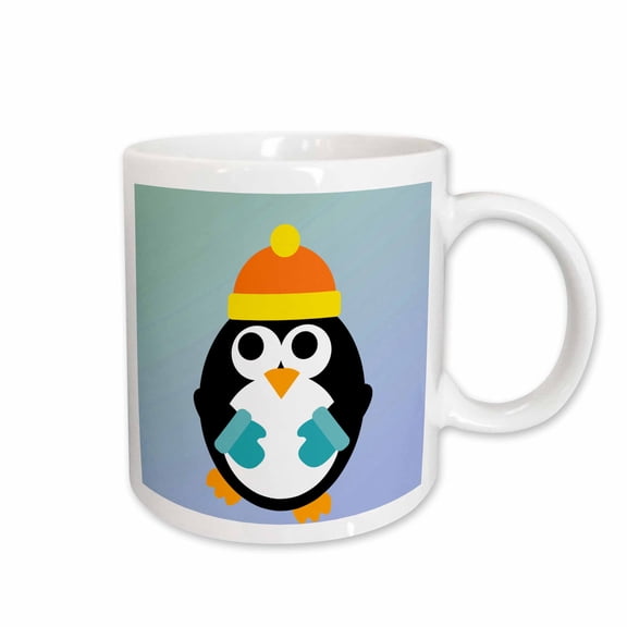 3drose, Cute Winter Penguin- Whimsical Art, 11oz Mug