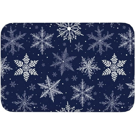 Cute Winter Snowman Bath Mat Non-Slip Soft Microfiber Bathroom Rugs Washable Bathmat, Carpet Rug Entryway Christmas Greeting Decor for Tub Shower Room Floor