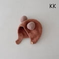 thumbnail image 1 of Cute Winter Warm Kids Girl Boys Baby Hats Fleece Wool Hemming Caps with Ball Wool Ear Protection Hats Soft Newborn Bonnet (Khaki), 1 of 7