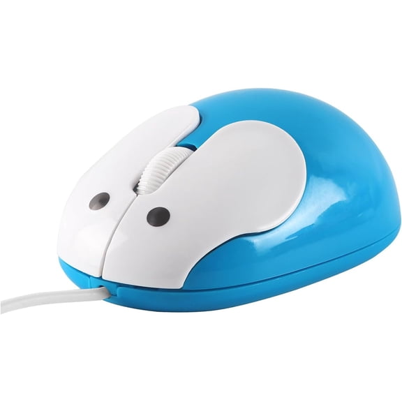 Cute Wired , Small  Shape USB Wired 1600 DPI Optical Mice  , Portable Corded Mice for Travel, Office, , Laptop,  (Blue)
