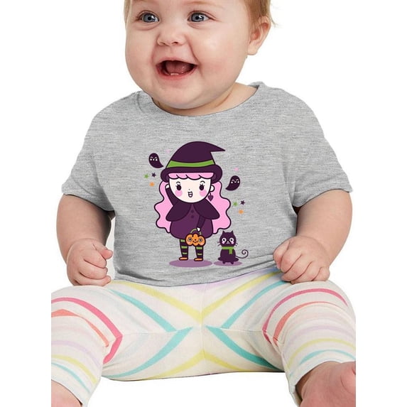 Cute Witch Costume Girl. T-Shirt Infant -Image by Shutterstock, 6 Months