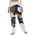 thumbnail image 1 of Cute Witch Flying Broomstick Winter Female Pants Flannel High Waist Women Pants Lady Warm Straight Leg Plush Trousers, 1 of 7