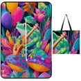 thumbnail image 1 of Cute Witch Frog Outdoor Picnic Blanket, Foldable Waterproof Beach Mat, Portable Beach Blanket for Beach Camping, Hiking, Family Concerts, 1 of 8