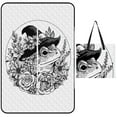 thumbnail image 1 of Cute Witch Frog Picnic Blanket Waterproof Outdoor Beach Blanket Hand-held Pad Suitable for Travel, Camping, Beach, Family Gatherings, 1 of 8