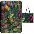 thumbnail image 1 of Cute Witch Frog Waterproof Picnic Blanket with Foldable Zipper, Suitable for Outdoor Use, Suitable for Travel, Camping, Beaches, Parks, Grasslands, Picnic Blanket Accessories, 1 of 8