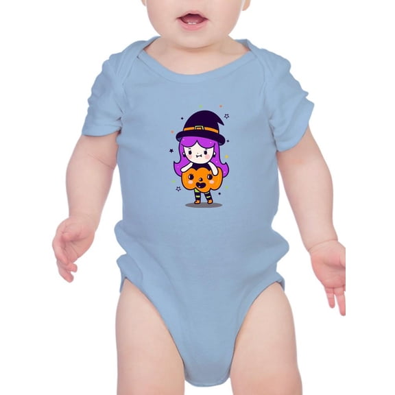 Cute Witch Girl Pumpkin Costume Bodysuit Infant -Image by Shutterstock,  24 Months