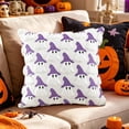 thumbnail image 1 of Cute Witch Hat Ghost Throw Pillow Cover, 3D Textured Halloween Square Cushion Case, Farmhouse Fall Sofa Decorative Pillowcase, 1 of 6