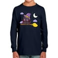 thumbnail image 1 of Cute Witch Kitten Long Sleeve Toddler -Image by Shutterstock,  3 Toddler, 1 of 4