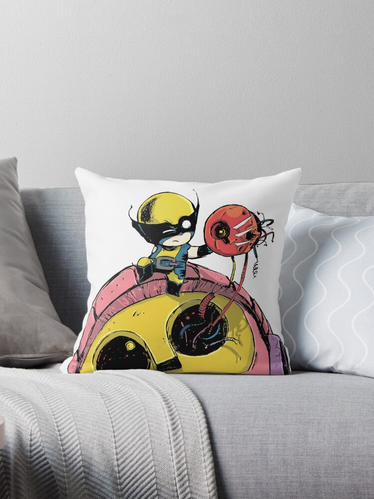 Cute Wolverine baby Throw Pillow Covers Cases Cushion Cover Case Sofa