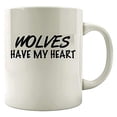 thumbnail image 1 of Cute Wolves 11 oz Coffee Mug - Wolves Have My Heart White Ceramic Gift, 1 of 4