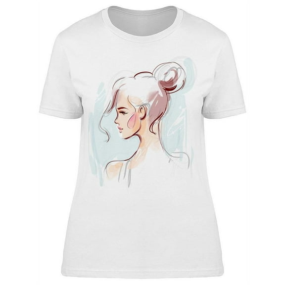 Cute Woman: Abstract Design T-Shirt Women -Image by Shutterstock, Female 3X-Large