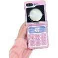 thumbnail image 1 of Cute Women Case for Samsung Galaxy Z Flip 5, Kawaii Case Pink Phone Print for Galaxy Z Flip 5, Lovely Girly Case Protective Phone Case for Samsung Galaxy Z Flip 5 (Pink Phone), 1 of 11
